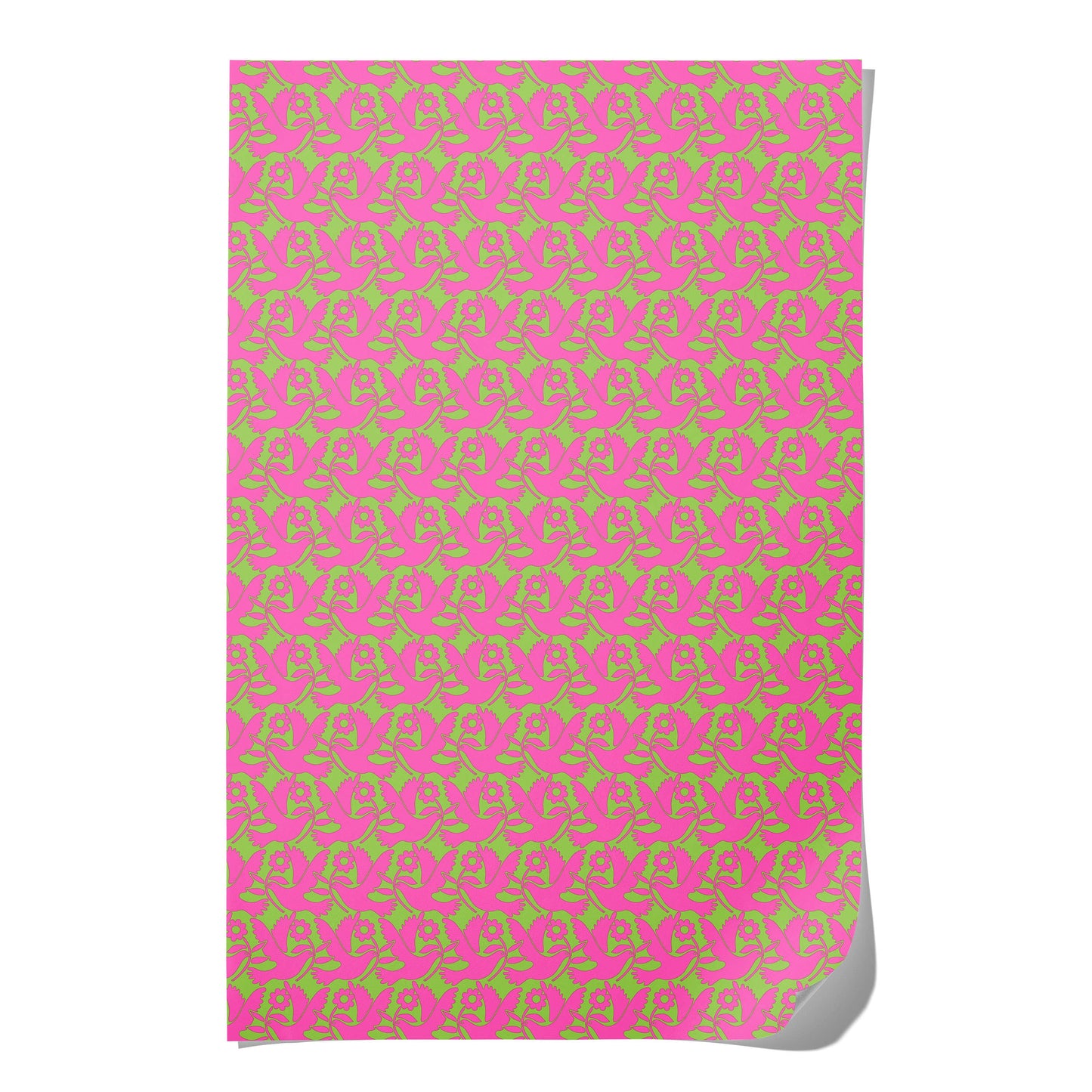 Red Cap Cards • Neon Doves Wrapping Paper