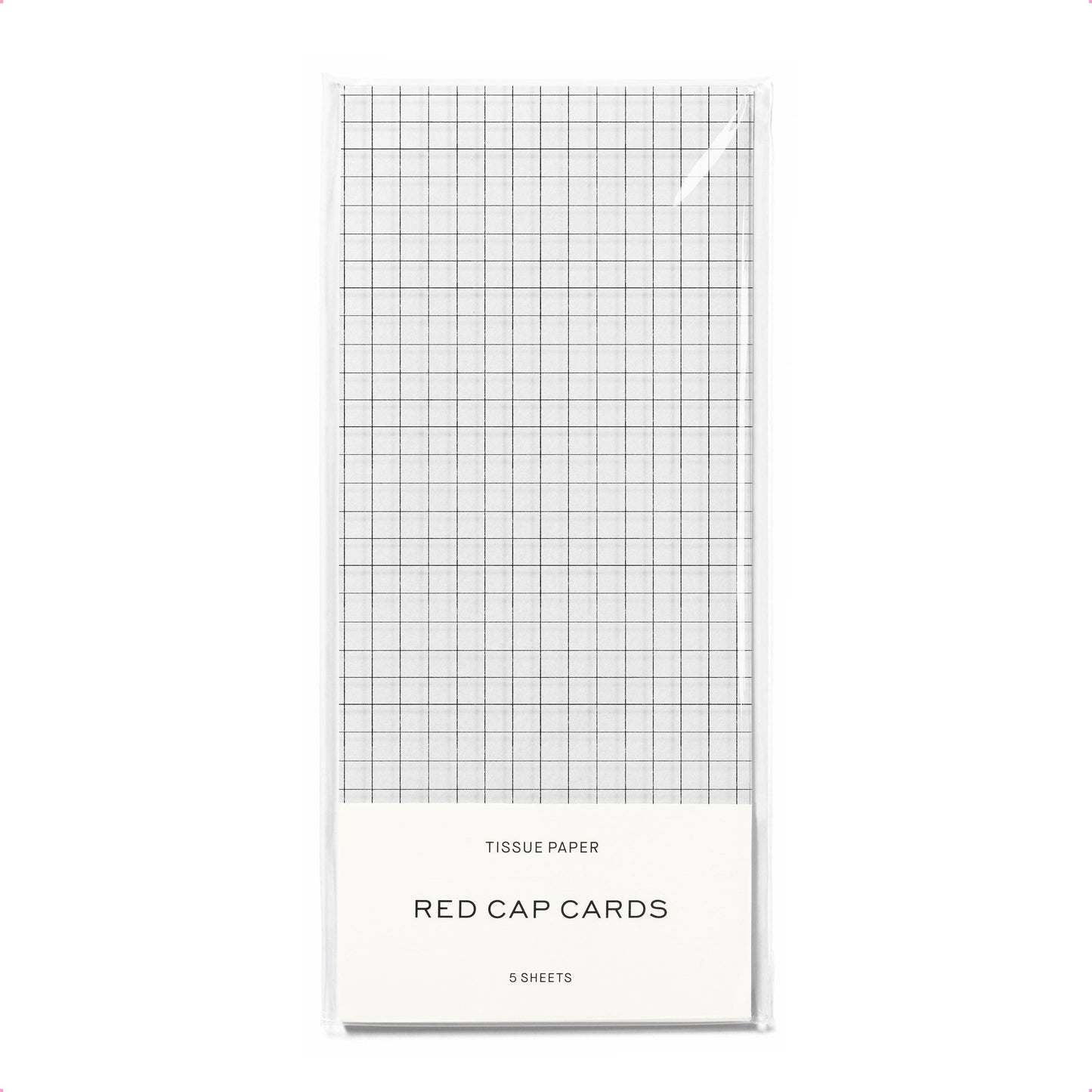Red Cap Cards • Grid Tissue Paper