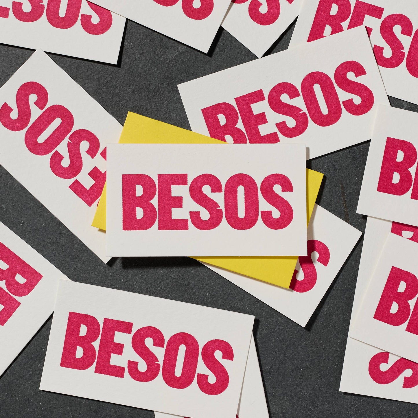 Etc Letterpress • Besos Mini Card