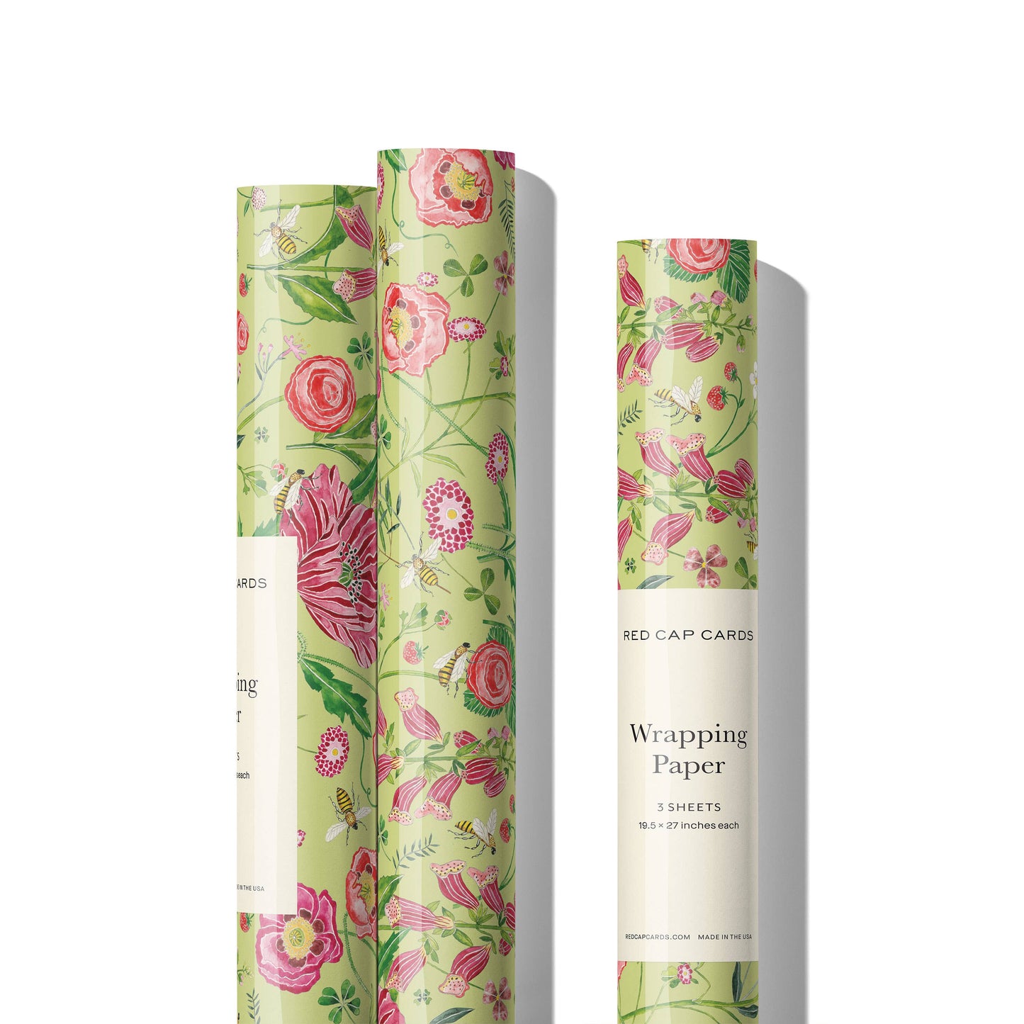 Red Cap Cards • Bees Wrapping Paper