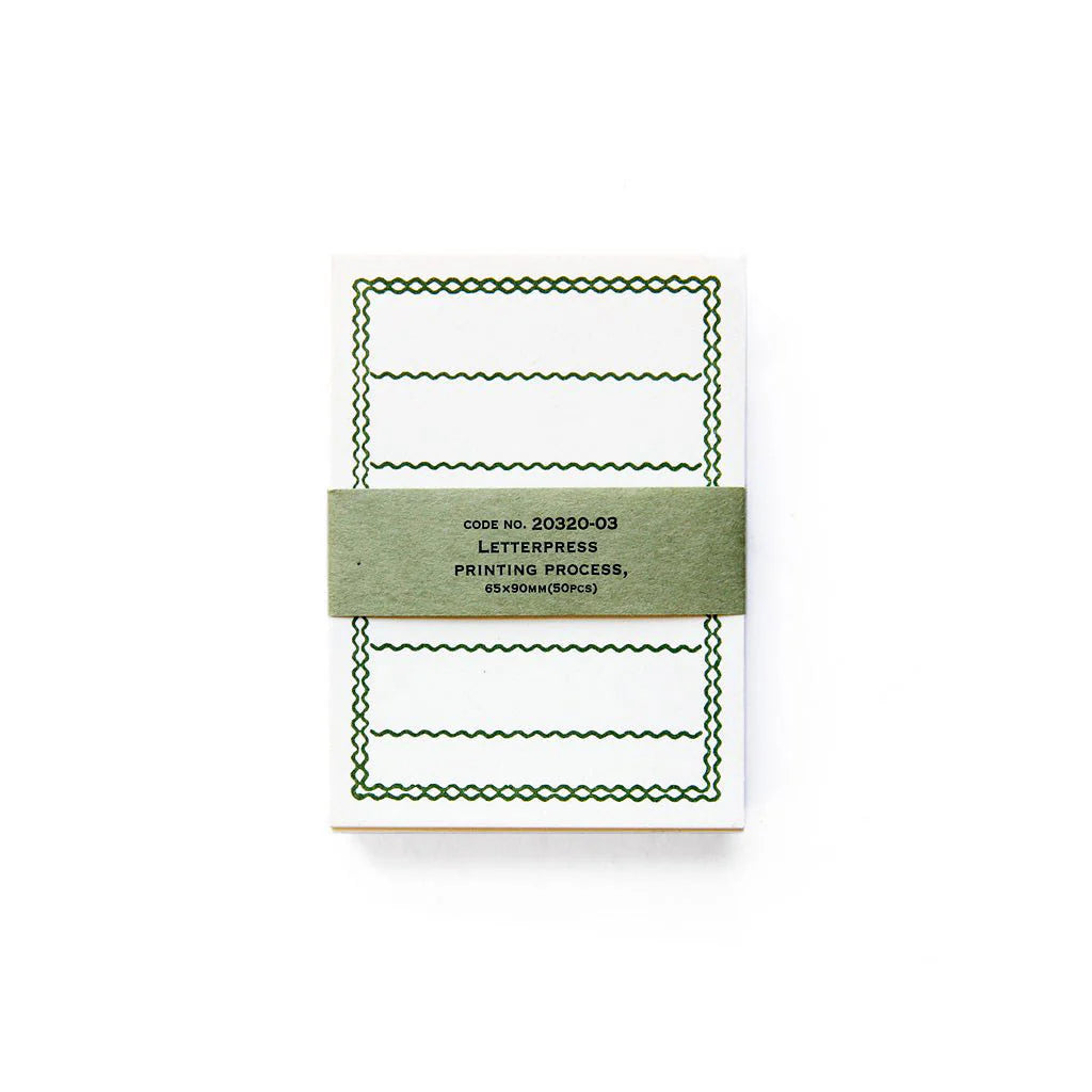 Classiky • Letterpress Memo Cards (2 colors)