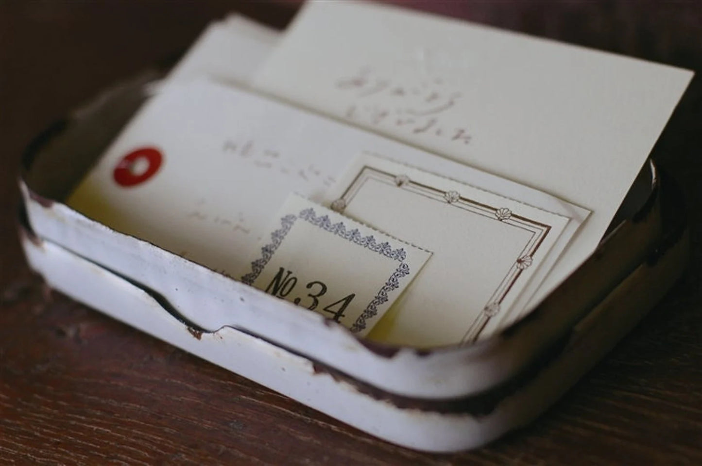 Classiky • Mini Letterpress Labels - Blue