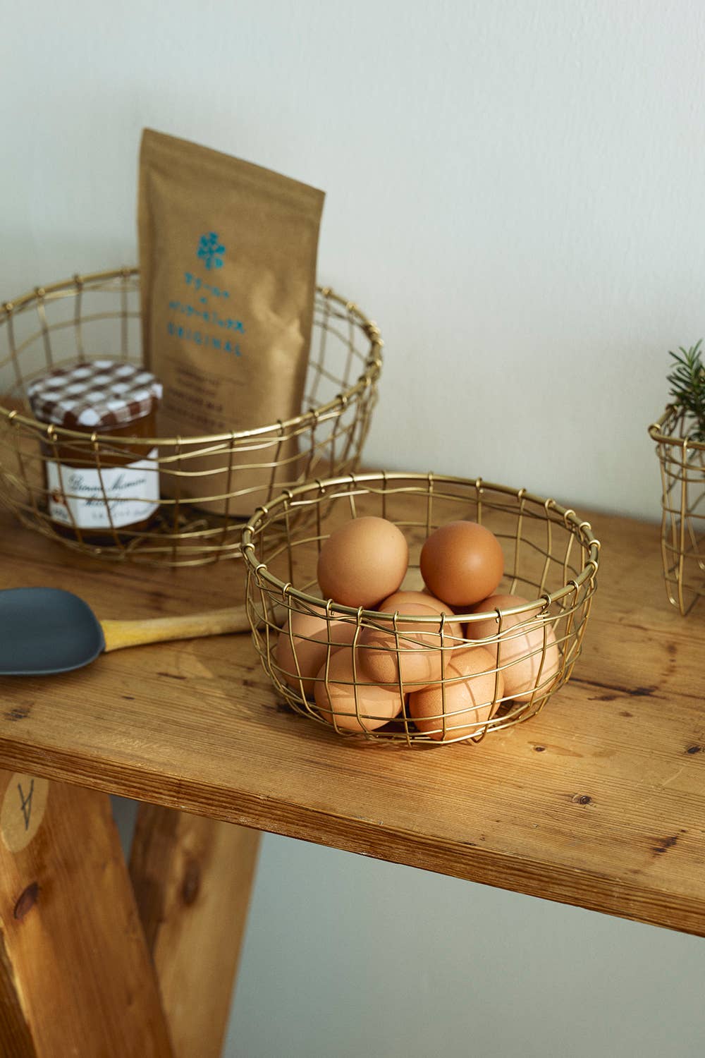 Fog Linen Work • Gold Wire Basket