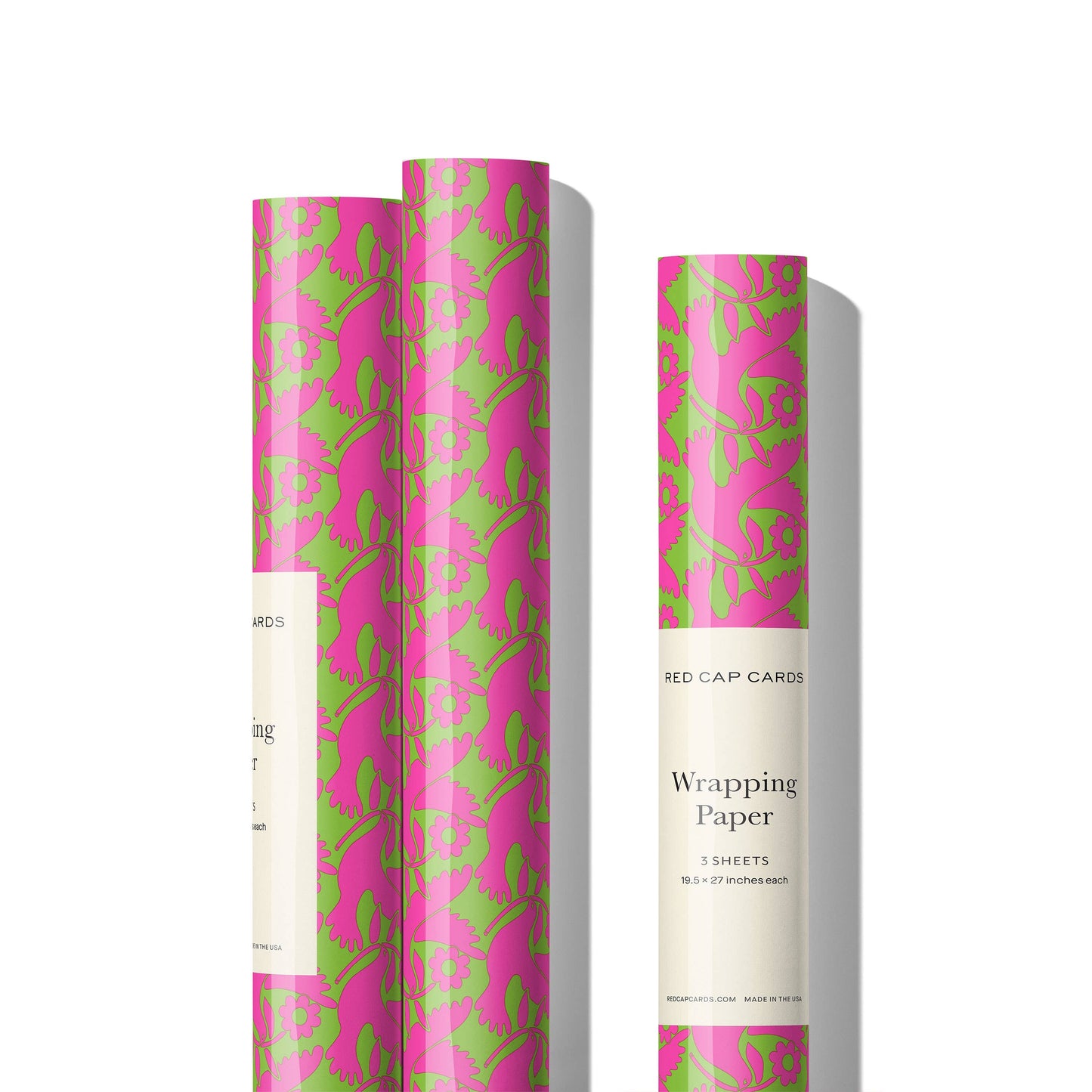 Red Cap Cards • Neon Doves Wrapping Paper