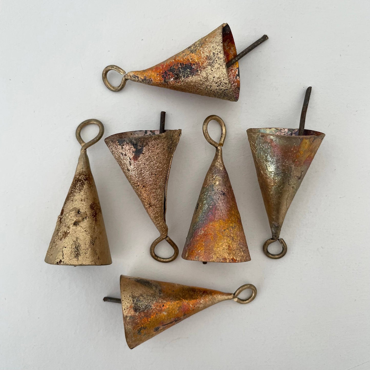 Fort & Field • Brass Bell Ornament - striped twine