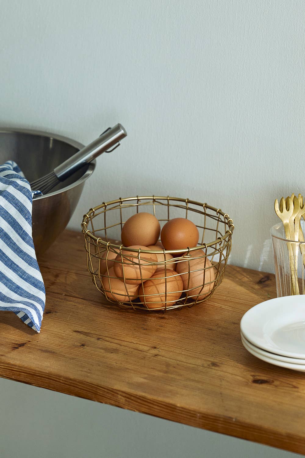 Fog Linen Work • Gold Wire Basket