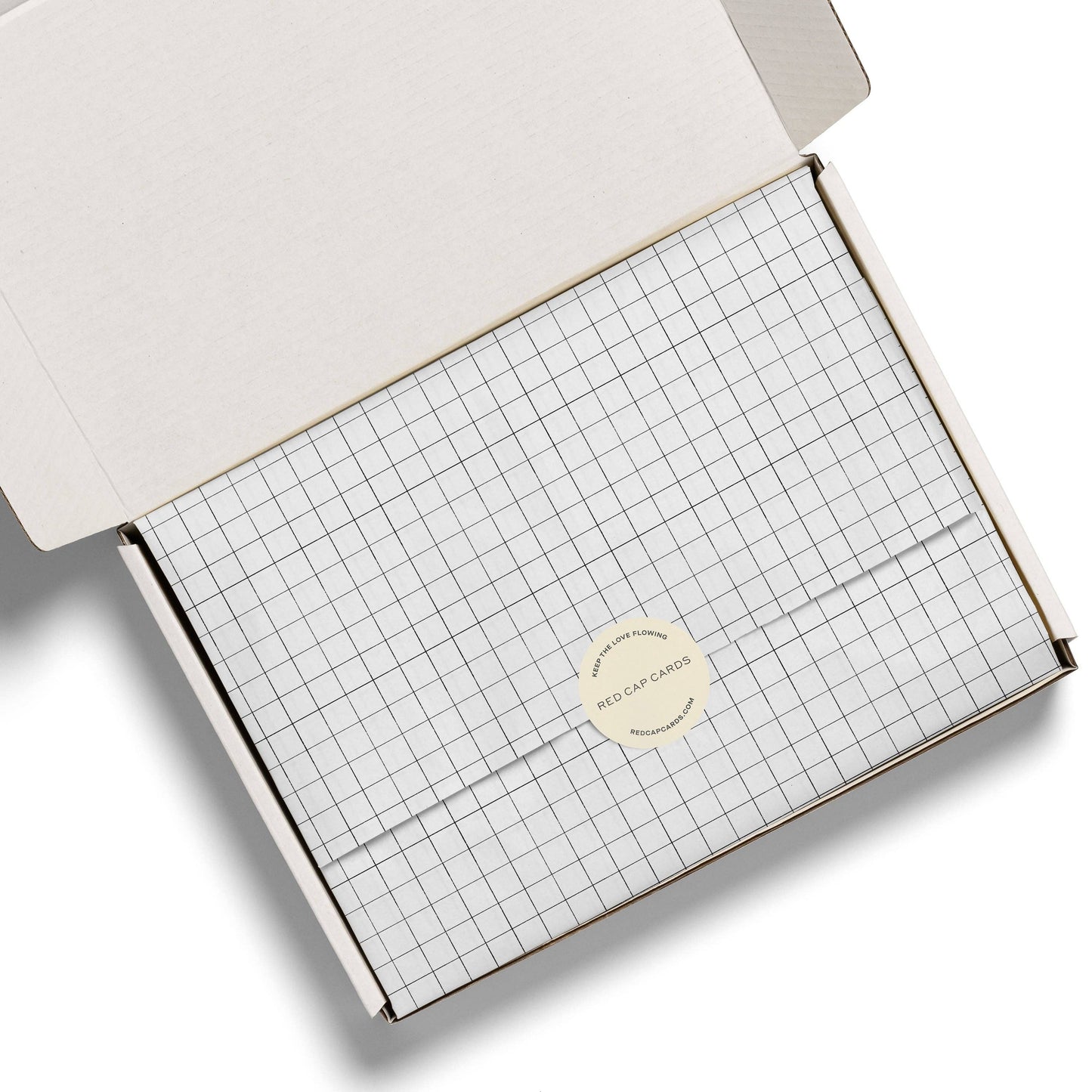 Red Cap Cards • Grid Tissue Paper