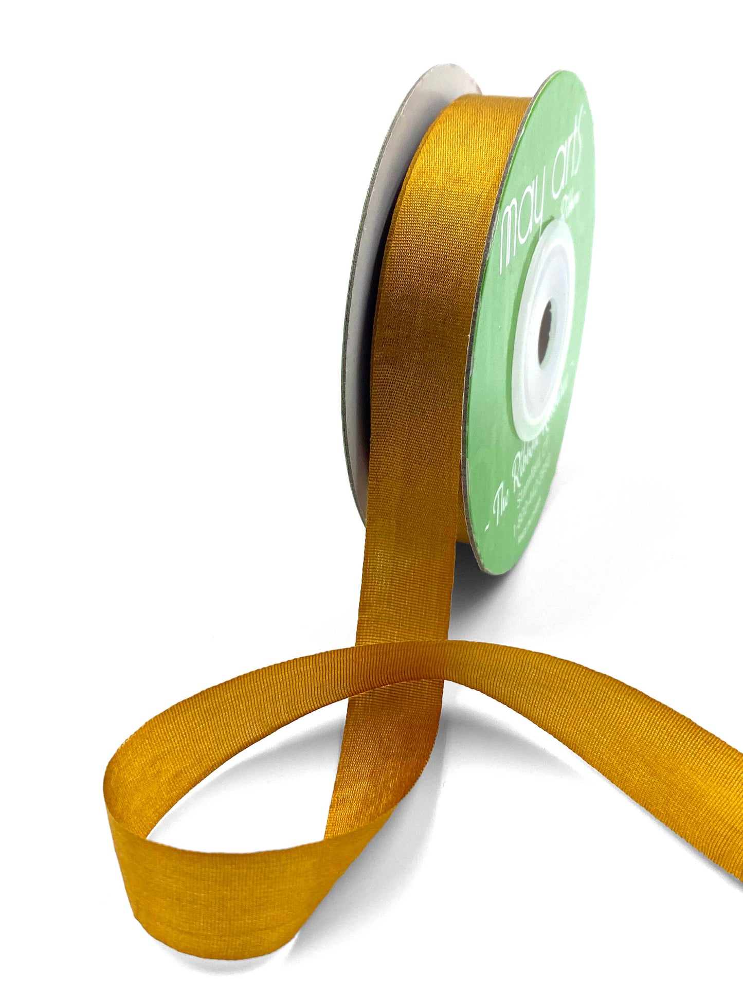 May Arts • 1/2" Hand-Dyed Silk Ribbon - Antique Gold