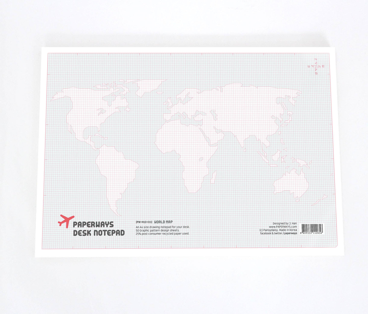 Paperways • World Map Desk Pad