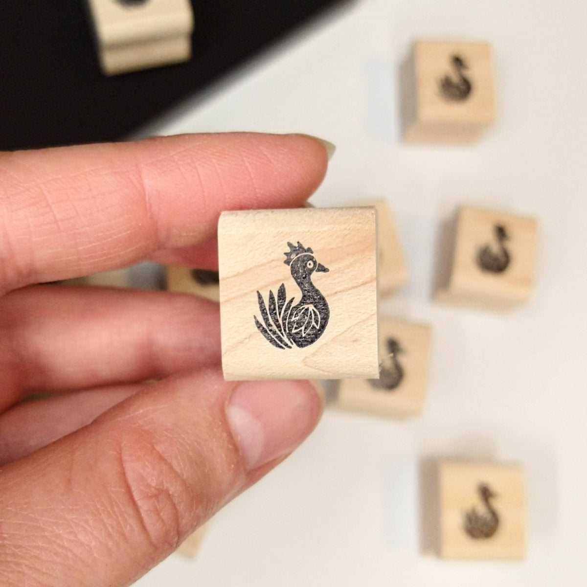Peppercorn Paper • Folk Art Chicken Stamp