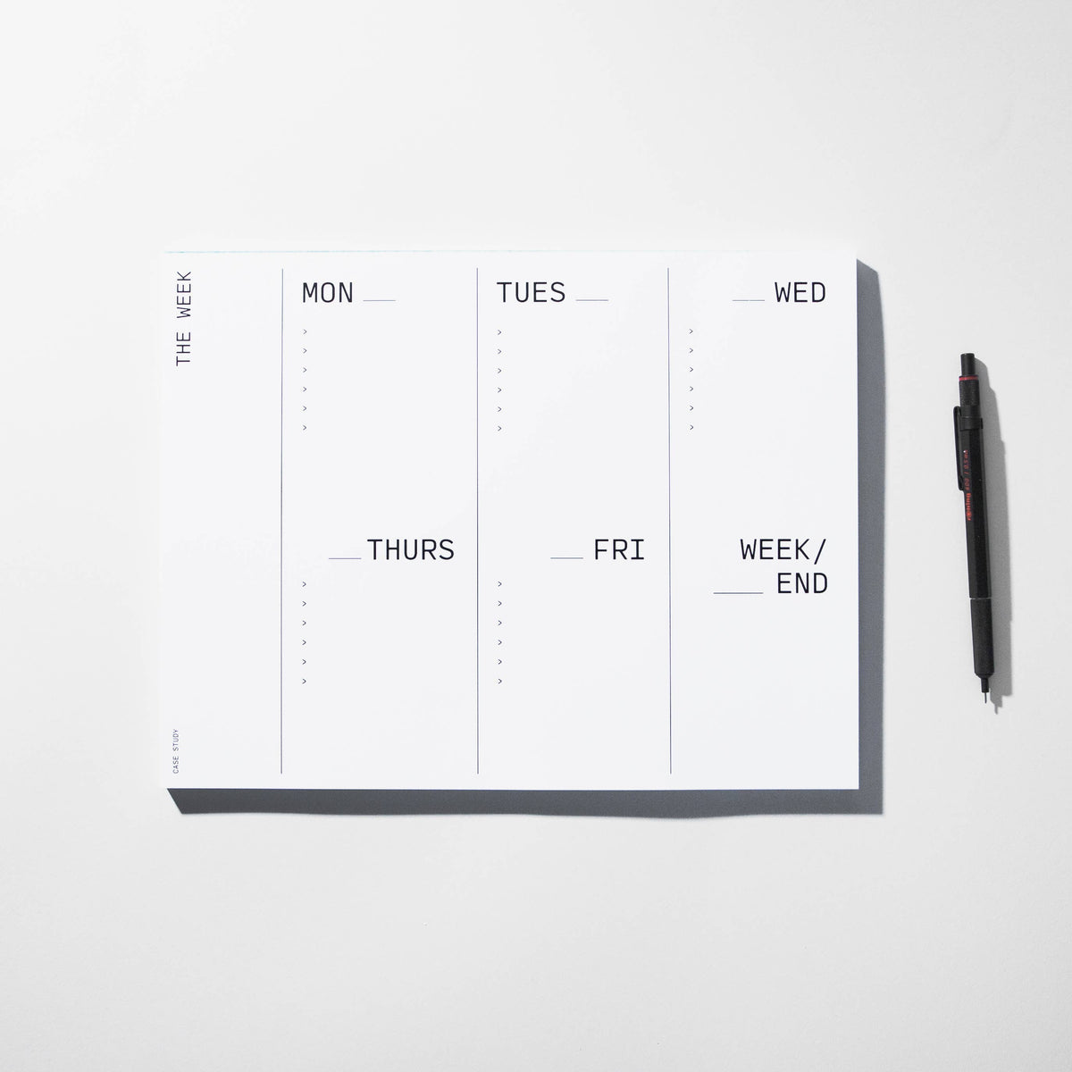 Case Study • Large Weekly Desk Planner