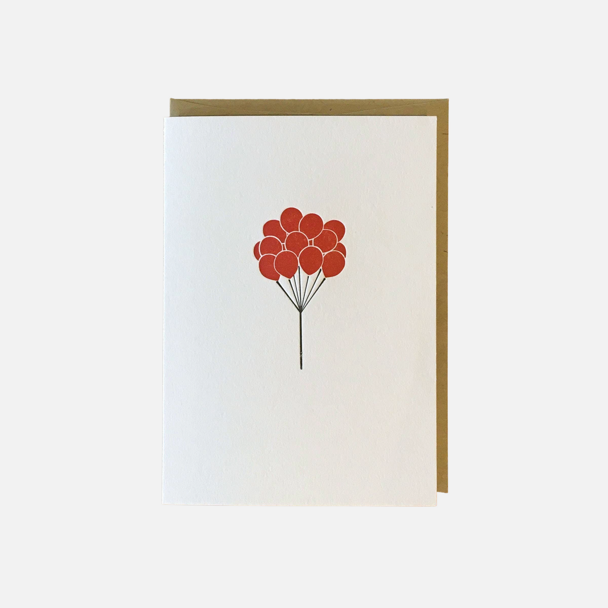 Green Bird Press • Letterpress Balloons Card