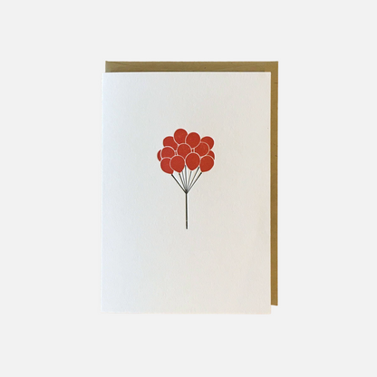 Green Bird Press • Letterpress Balloons Card