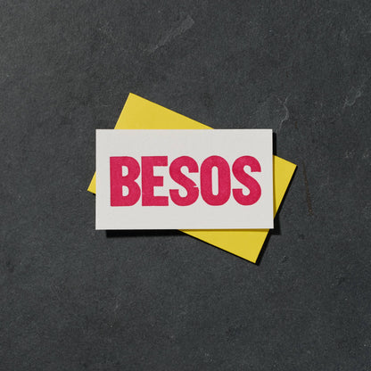 Etc Letterpress • Besos Mini Card