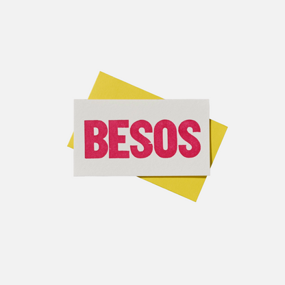 Etc Letterpress • Besos Mini Card