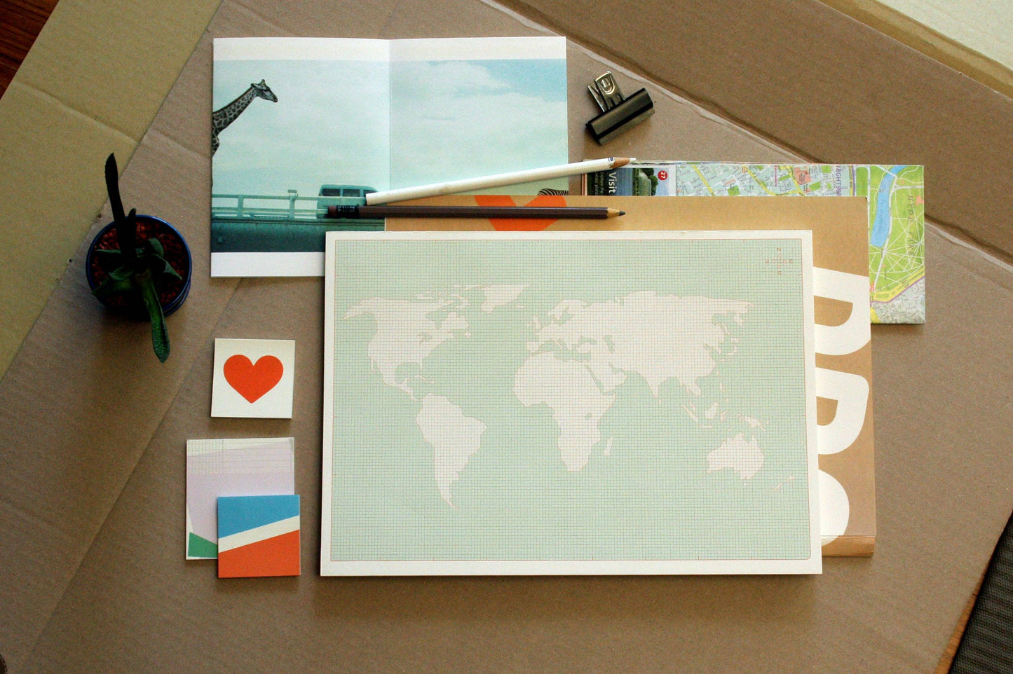 Paperways • World Map Desk Pad