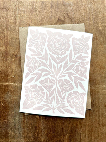 Katharine Watson • Greeting Card - Pale Pink
