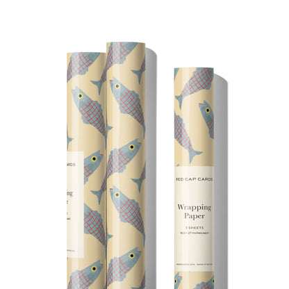 Red Cap Cards • Herring Wrapping Paper