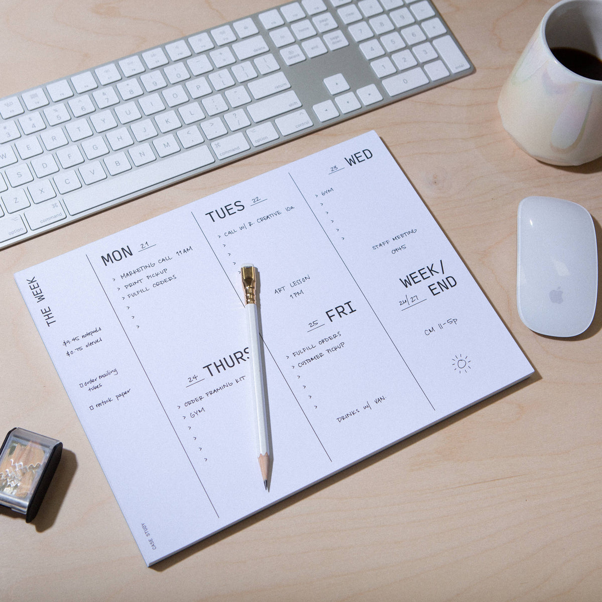 Case Study • Large Weekly Desk Planner