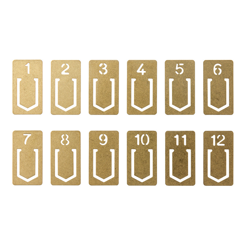 Traveler's Company • Brass Number Clips
