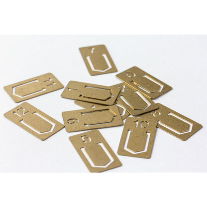 Traveler's Company • Brass Number Clips