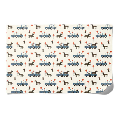 Red Cap Cards / Your Farm wrapping paper