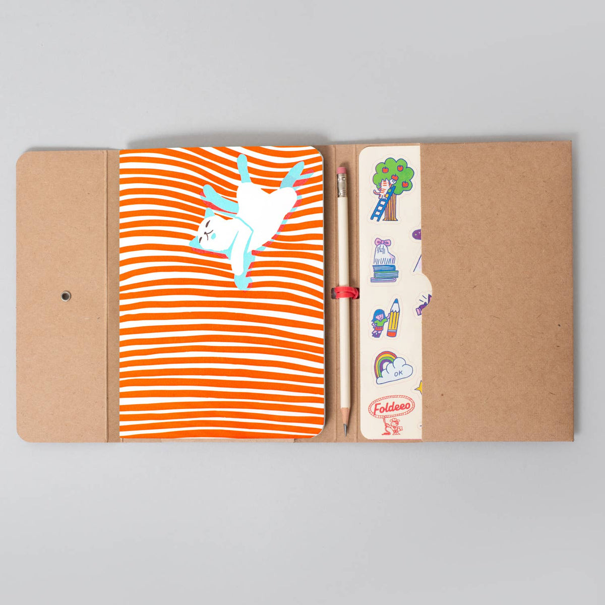 Egg Press x. Hello!Lucky • Foldeeo Notebook - Stripes