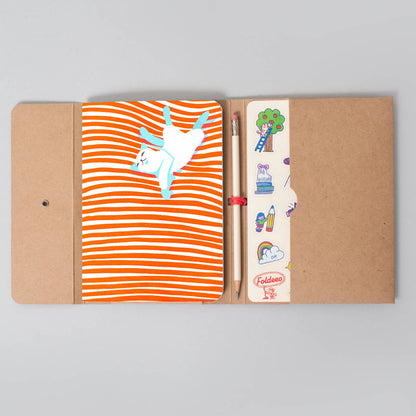 Egg Press x. Hello!Lucky • Foldeeo Notebook - Stripes