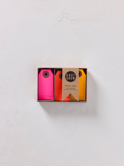 Knot & Bow • Parcel Tag Trio - neon