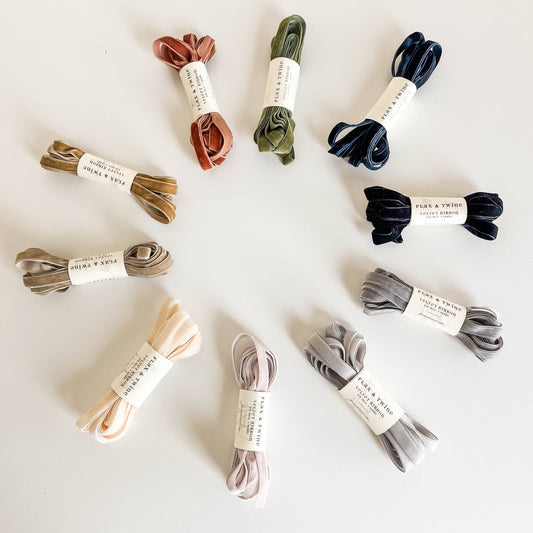 Flax & Twine • Velvet Ribbon (6 colors)