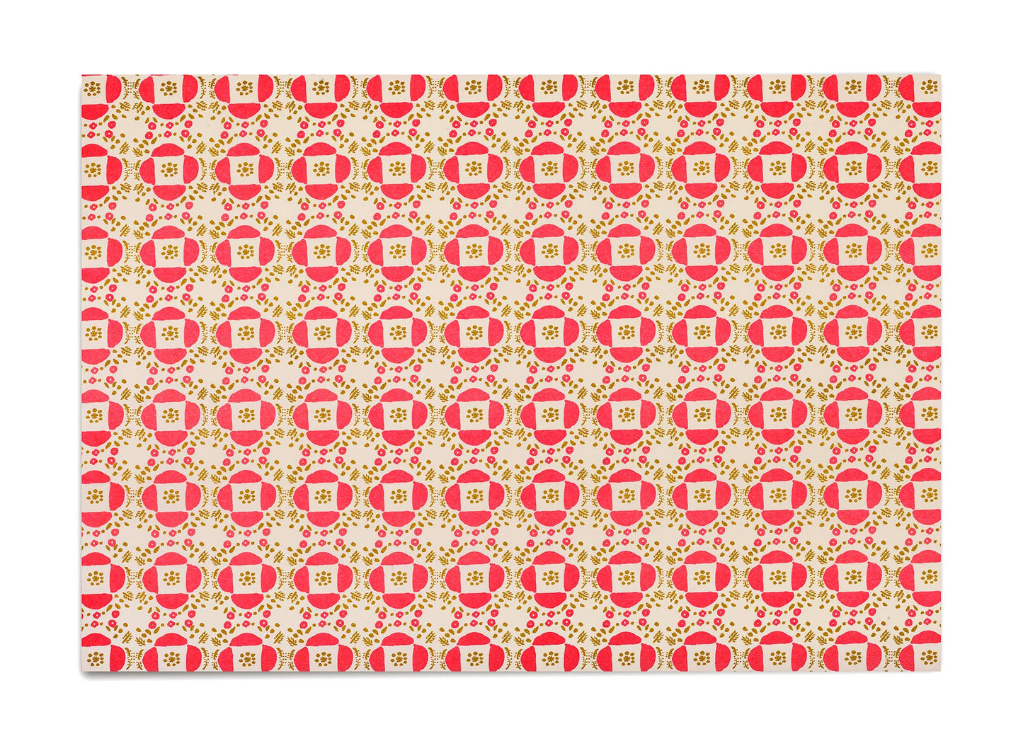Regaro Papiro • Red Flower Tile Wrapping Paper