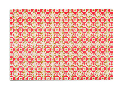 Regaro Papiro • Red Flower Tile Wrapping Paper