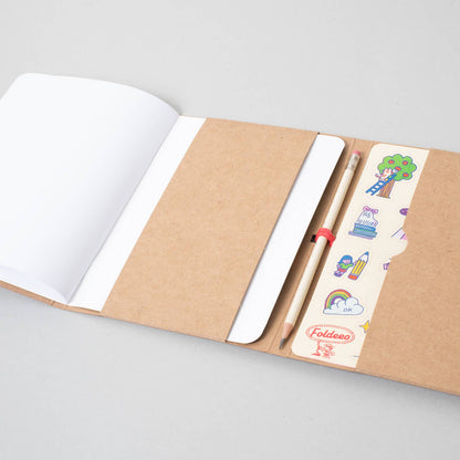 Egg Press x. Hello!Lucky • Foldeeo Notebook - Green Gingham