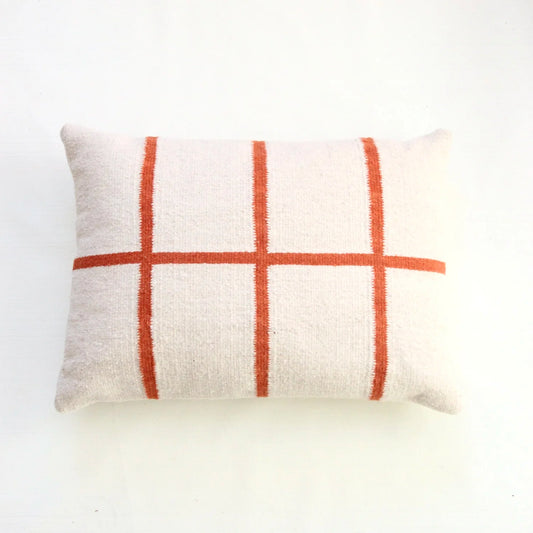 IATB • Pillow 08: Ecru + Red