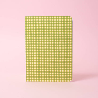 Egg Press x. Hello!Lucky • Foldeeo Notebook - Green Gingham