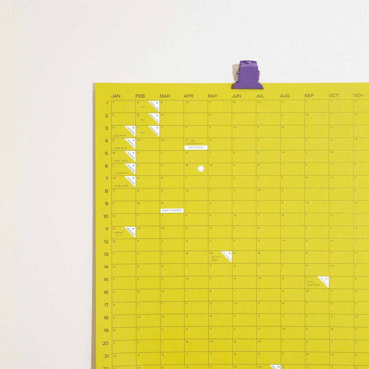Case Study • 2027 Wall Calendar - Chartreuse