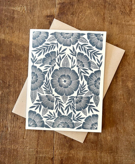 Katharine Watson • Greeting Card - Blue Floral