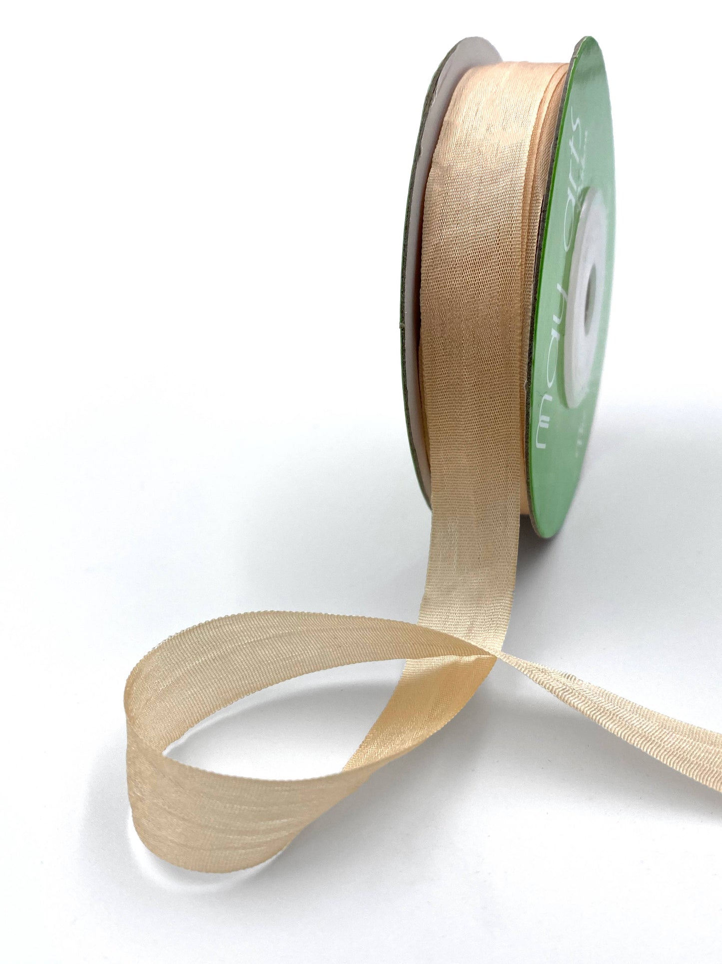 May Arts • 1/2" Hand-Dyed Silk Ribbon - Peach Champagne