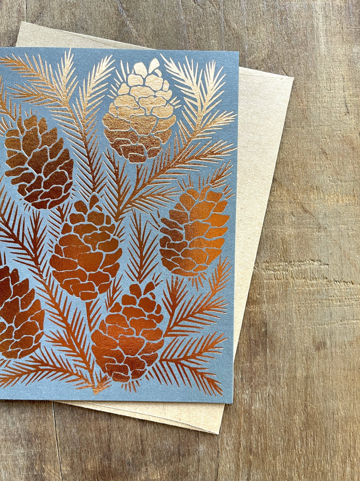 Katharine Watson • Foil-Stamped Card - Pinecones