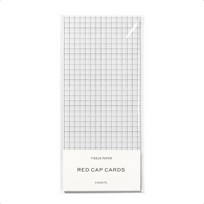 Red Cap Cards • Grid Tissue Paper