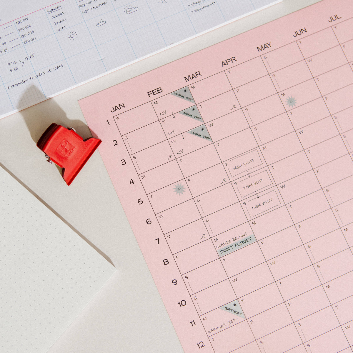 Case Study • 2027 Wall Calendar - Pink