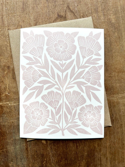 Katharine Watson • Greeting Card - Pale Pink