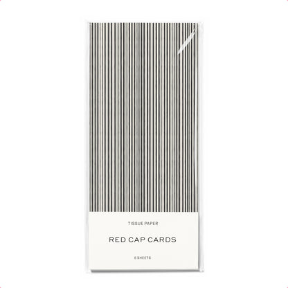 Red Cap Cards • Black Stripe Tissue Paper