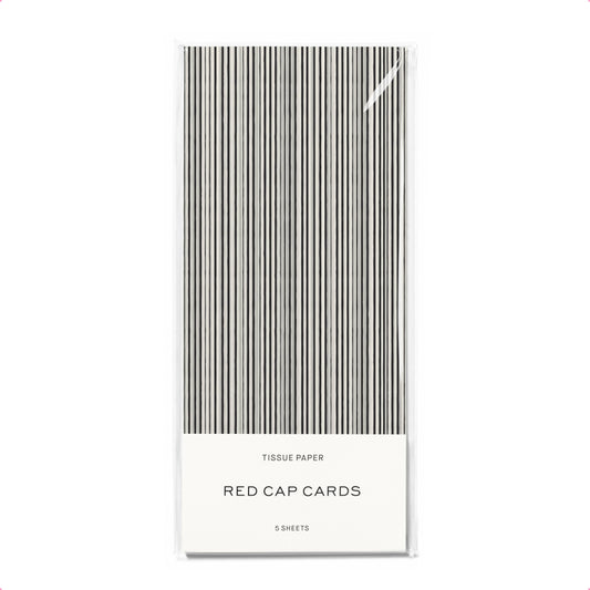 Red Cap Cards • Black Stripe Tissue Paper