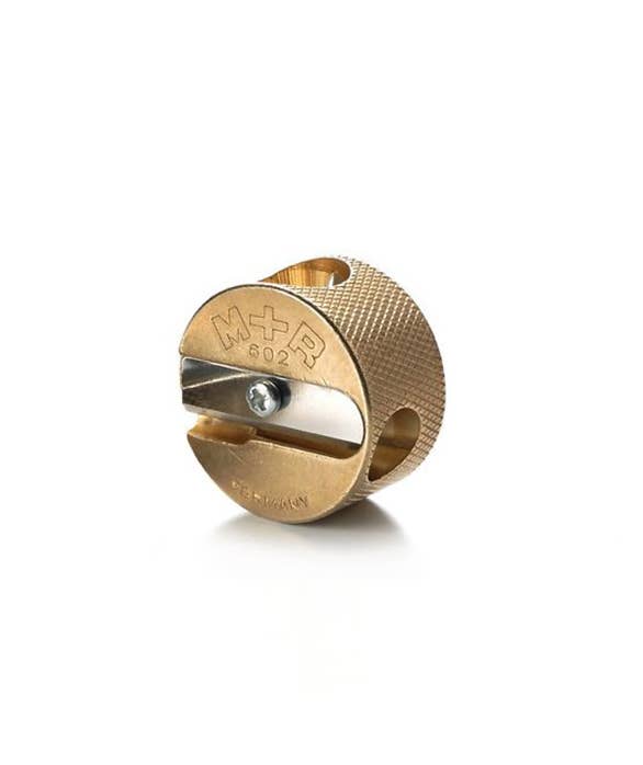 M+R • Brass Round Double-Hole Sharpener