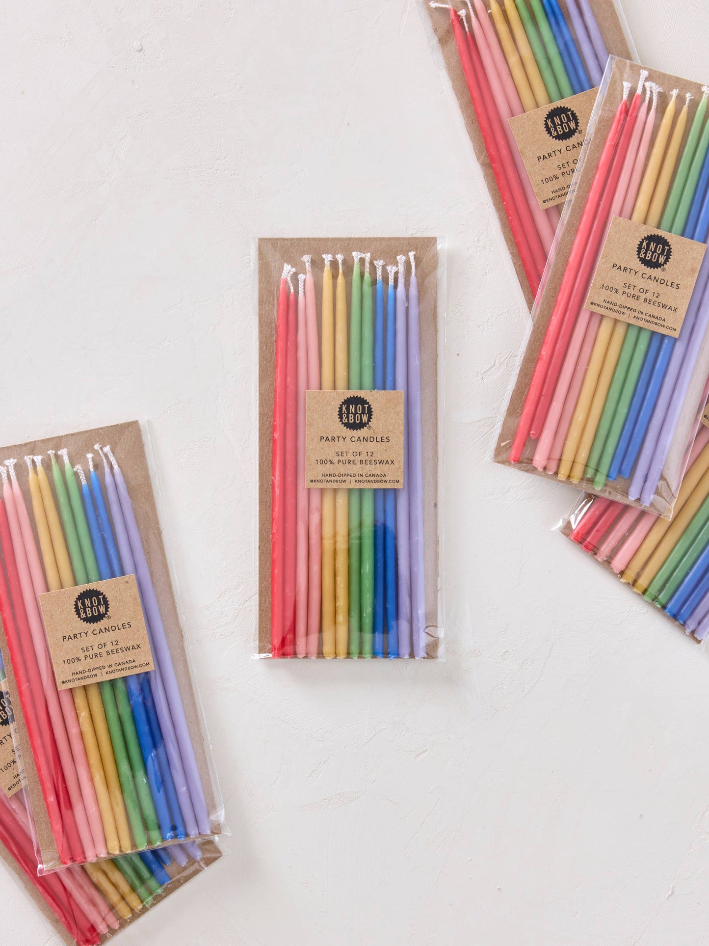 Knot & Bow • Beeswax Candles - rainbow
