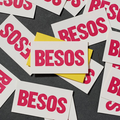 Etc Letterpress • Besos Mini Card