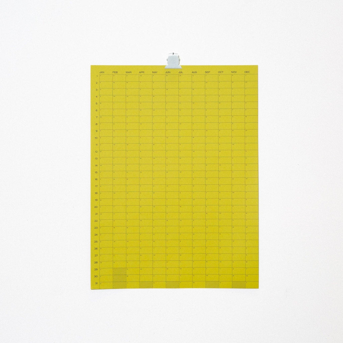 Case Study • 2027 Wall Calendar - Chartreuse
