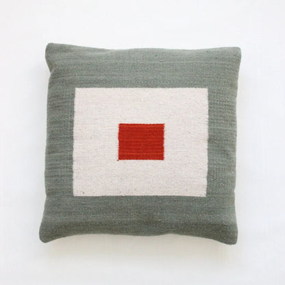 IATB • Pillow 06: Sage + Red