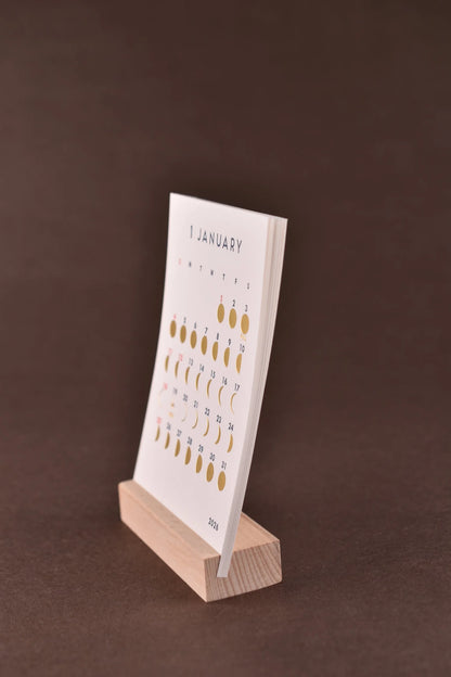 Moon Phase 2026 Desk Calendar